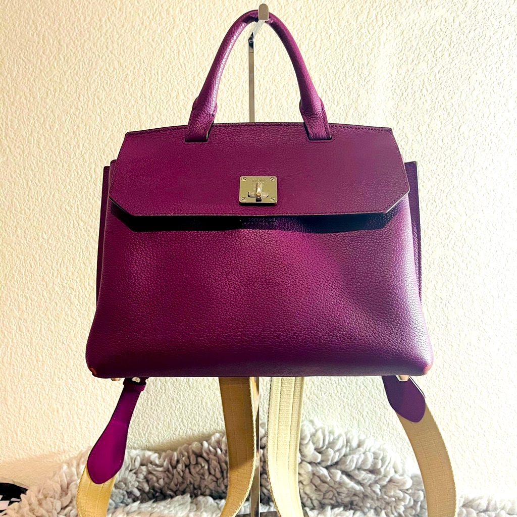 Mcm Mills Convertible Backpack/Tote Purple